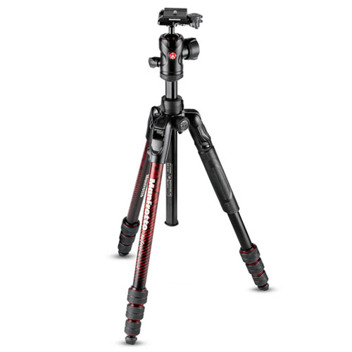 Manfrotto Befree Advanced Travel Aluminum Tripod with Ball Head (Twist Locks, Red)