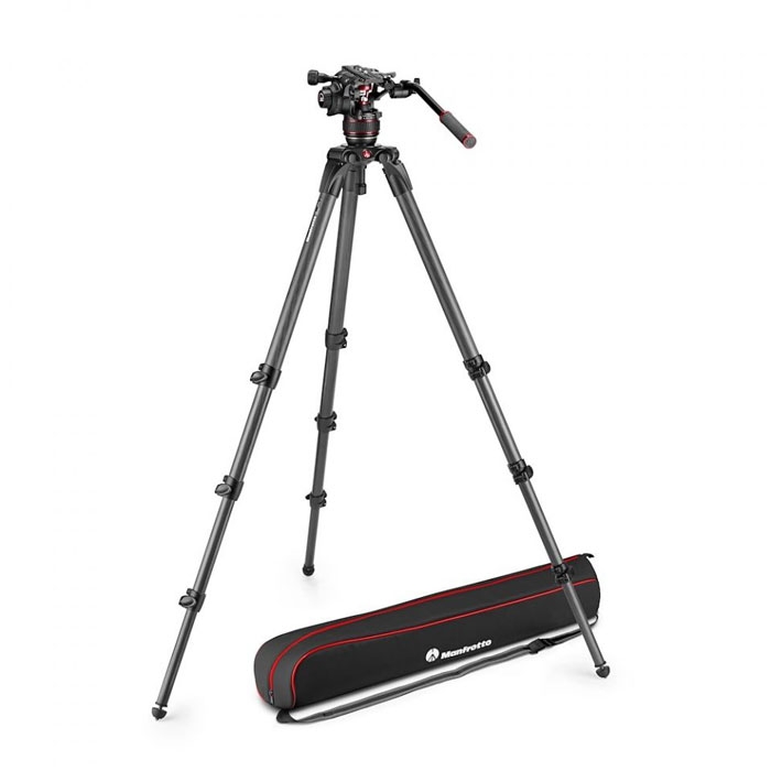 Manfrotto 608 Nitrotech Fluid Video Head & 536 Carbon Fiber Single Leg Tripod